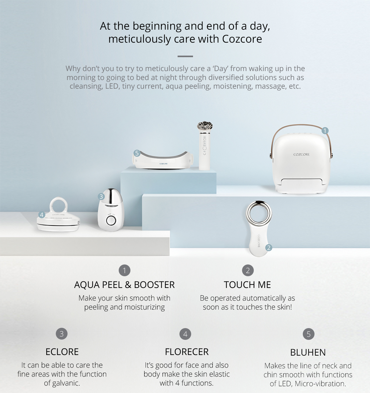 At the beginning and end of a day, meticulously care with Co